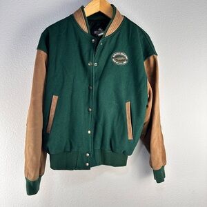 Vintage Grand Prix Equestrian Spruce Meadows Bomber Jacket Sz S